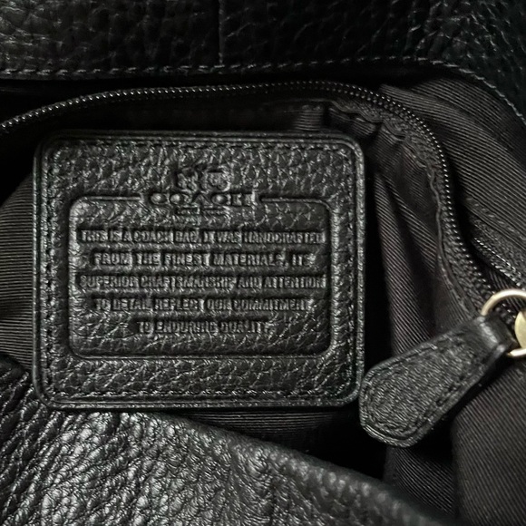 Coach Phoebe Black Leather 3 Compartments Shoulder Bag - Picture 7 of 11